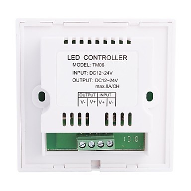 glass 8a touch panel led dimmer switch controller for single color (dc12v-24v)