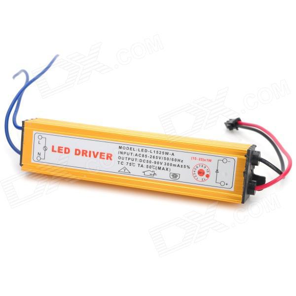 waterproof 25w 320ma led power supply constant current source led driver - yellow (ac 85~265v)