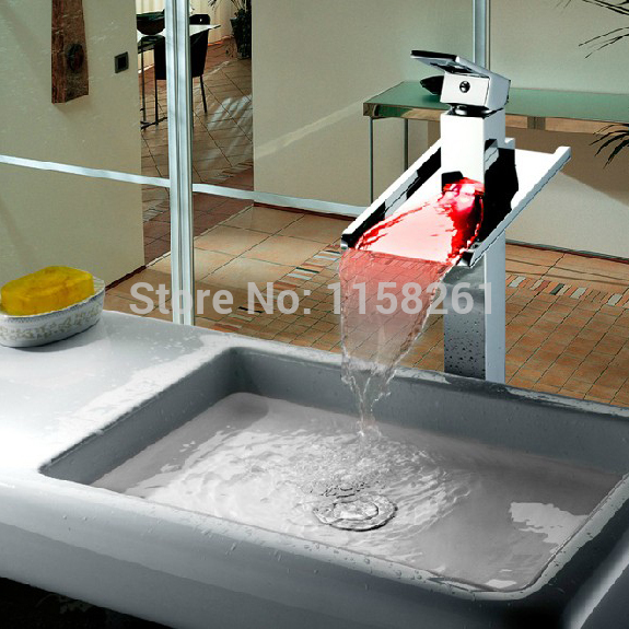 new style design led waterfall basin faucet basin mixer and cold bathroom faucet morden wf-6062