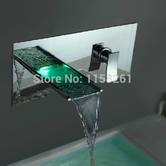 new style design led waterfall wall mounted faucet bath faucet bath mixer bathtub faucet tap selling 6063