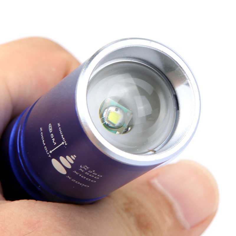 10pcs mini cree led flashlight torch focus zoom led flash lights aa or 14500 battery