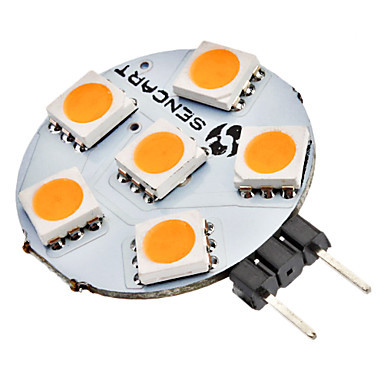 10pcs g4 led 12v 1w 6*smd5050 75lm bombillas led lamp bulb g4 12v for car
