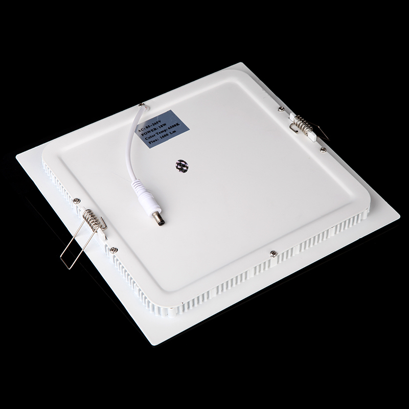 1pcs thin square led panel light 18w ac85-265v 1600lm warm white/white wall recessed
