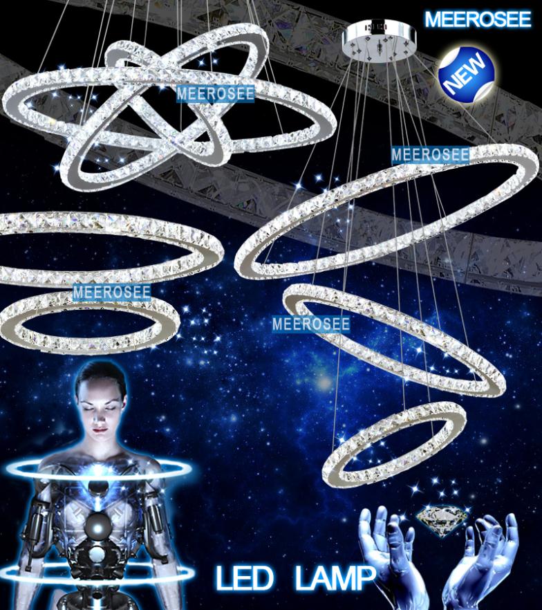 led crystal ring pendant light crystal light