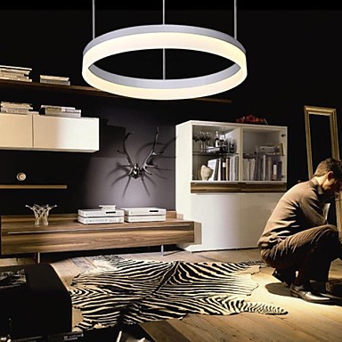 40cm acrylic round modern led pendant light lamp for living room lighting , lustres e pendentes de sala
