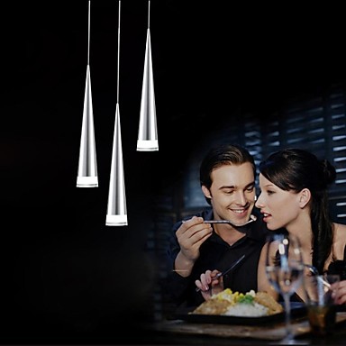 acrylic aluminum modern led pendant light lamp with 3 lights for home living room, lustres de pendentes sala teto lamparas