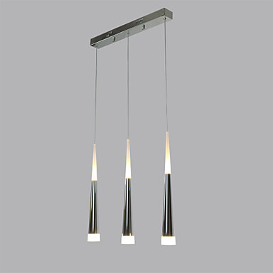 acrylic led pendant light lamp with 3 lights modern for dining room, lampara lustres e pendente de sala teto