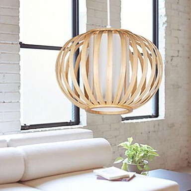 bamboo modern led pendant lights lamps with 1 light for dinning living room lustres e pendentes