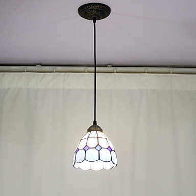 blue and white vintage led pendant lights lamp with 1 light for living room lustre