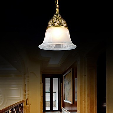 bronze european classic vintage led pendant lights lamp with 1 light for living room lustre pendente