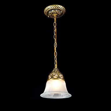 bronze european classic vintage led pendant lights lamp with 1 light for living room lustre pendente