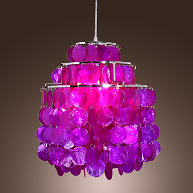 capiz style led modern crystal pendant lights lamp lustres de sala teto lamparas colgantes