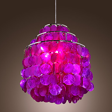 capiz style led modern crystal pendant lights lamp lustres de sala teto lamparas colgantes