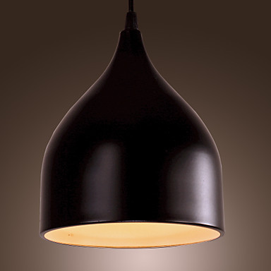 creative contemporary 1 light led modern pendant lights lamp with black shade