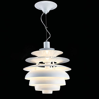luminaire handing modern 1 light pendant lights lamp in white