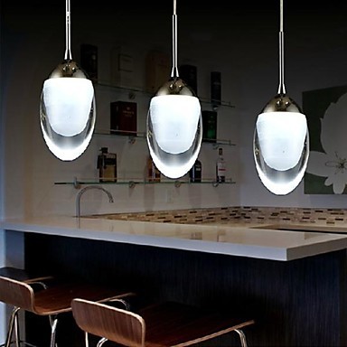 luminaire handing modern led pendant lights lamp with 3 lights in mini egg-shaped for living dinning room