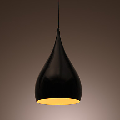 luminaire led modern lighting pendant lights lamp,1 light,american style black iron aluminum spinning