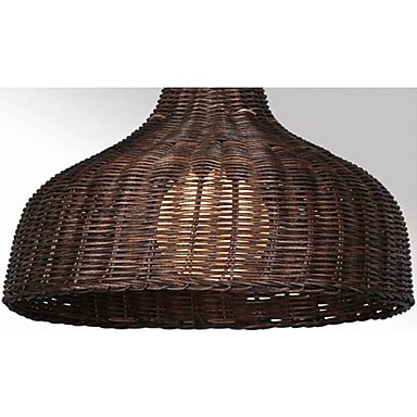 modern led pendant lights lamp with 1 light for living room lustres pendent cane hand-woven