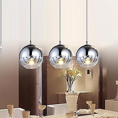 modern simple artistic led pendant light lamp with 3 lights for dining room, lamparas lustres e pendente de sala teto