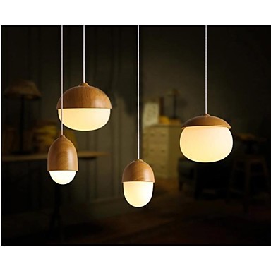 original wood color handing light led modern pendant lamp for dining room lighting,lustres de sala e pendentes