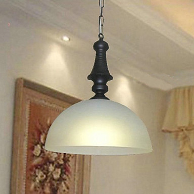 painting glass vintage led pendant lighting lamp with 1 light for living room lustre pendent