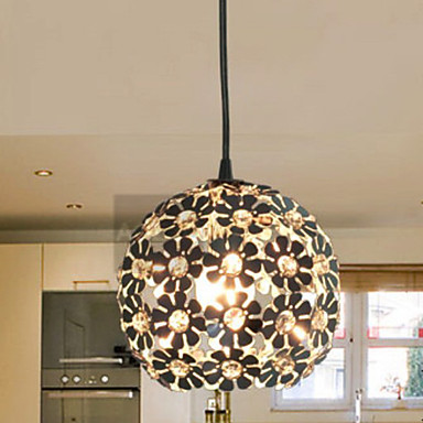with crystal shade hanging modern led pendant light lamp for home living room, lustres e pendentes lamparas