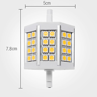 10pcs/lot r7s led 78mm 5w 24x5050smd cool white/warm white light led corn bulb (85-265v)