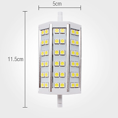 2pcs/lot r7s led 118mm 7w 36x5050smd white/warm white light led corn bulb (85-265v)