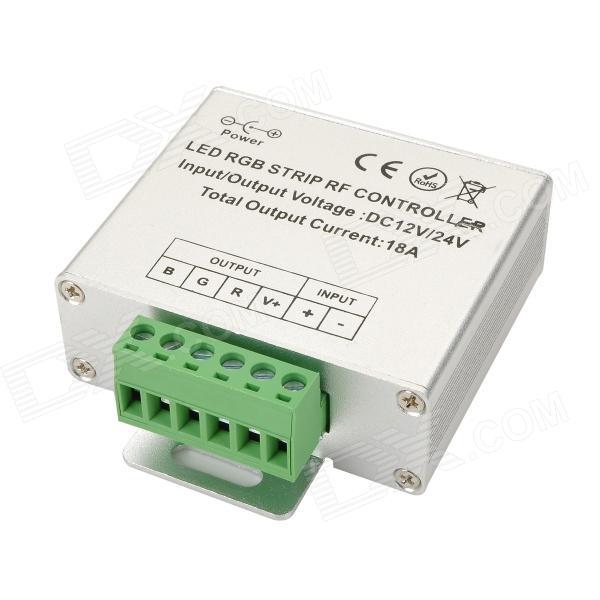 3-ch rf wireless touch 5-key remote rgb controller for strip light module (dc 12v/24v)