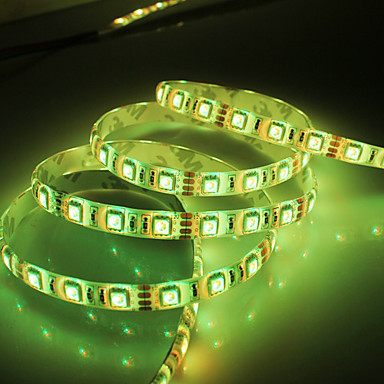 1pcs 5m 20w 300x3528smd rgb light remote controlled led strip lamp with ac adapter (100-240v)