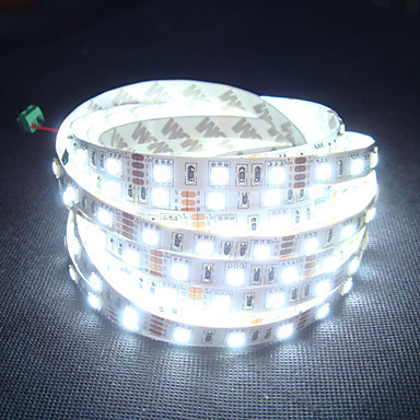 1pcs/lot led strip light lamps non-waterproof 5m smd 5050 300 leds/roll 12v warm white/white