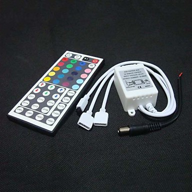 1pcs rgb led tape strip light non-waterproof 12v 5m smd 5050 300 leds/roll +44 keys ir remote controller