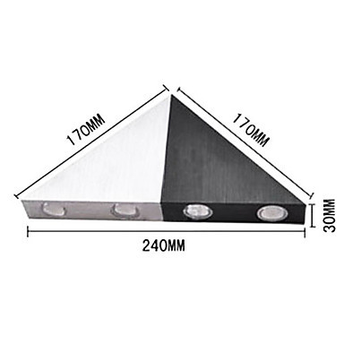 5w triangle designed aluminum modern led wall light lamp with 5 lights for home lighting wall sconce