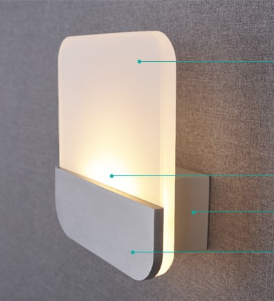 6w acryl square modern led wall lamp home indoor lighting wall sconce,arandela lamparas de pared