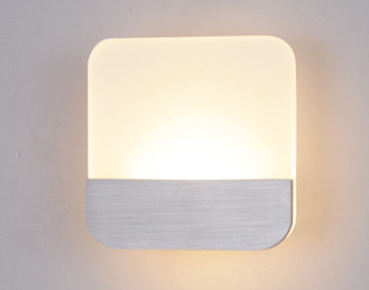 6w acryl square modern led wall lamp home indoor lighting wall sconce,arandela lamparas de pared