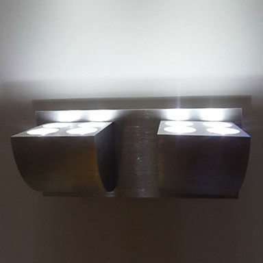 8w modern led wall lamp light with 4 lights for home lighting wall sconce silver aluminium body