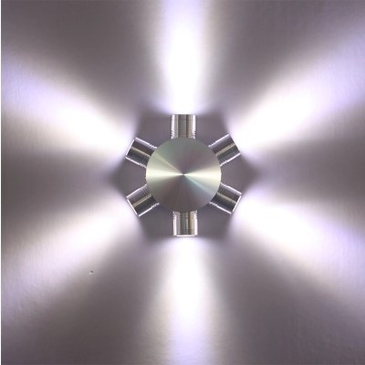 aluminum wall sconce, 6w modern led wall lamp with 6 lights fixtures scattering light for home lighting