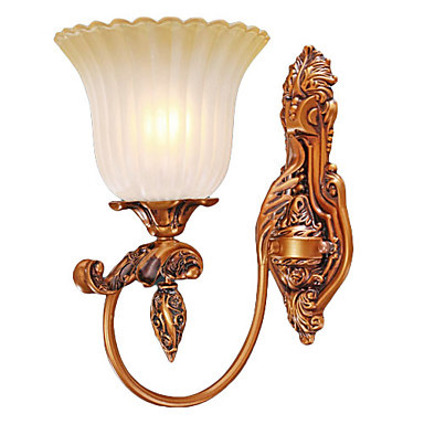 bronze wall sconce vintage led crystal wall lamp lights with 1 light for bedroom home lighting