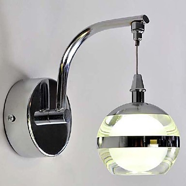electroplate finished modern led wall light lamp with 1 lights for home wall sconce