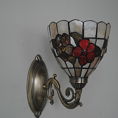 in tiffany style floral patterned led wall lamp lights with 1light for home indoor lighting, wall sconce