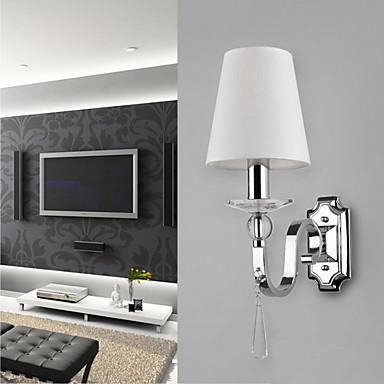 modern crystal led wall light lamp with crystal drop for home wall sconce