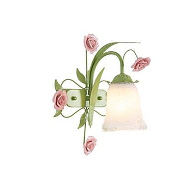 roses classic country style led wall lamp lights with 1 light for bathroom home lighting,wall sconce