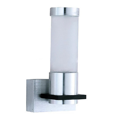 wall sconce cylinder brushed aluminium body modern led wall lights lamp with 1 light for home lighting