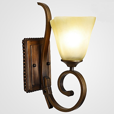 wall sconce, vintage led wall lamp light for home lighting retro iron resin glass painting arandelas lampara de pared