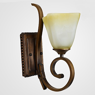 wall sconce, vintage led wall lamp light for home lighting retro iron resin glass painting arandelas lampara de pared