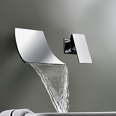 waterfall wall mount bathroom faucet single handle basin mixer tap