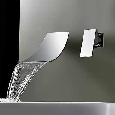 waterfall wall mount bathroom faucet single handle basin mixer tap