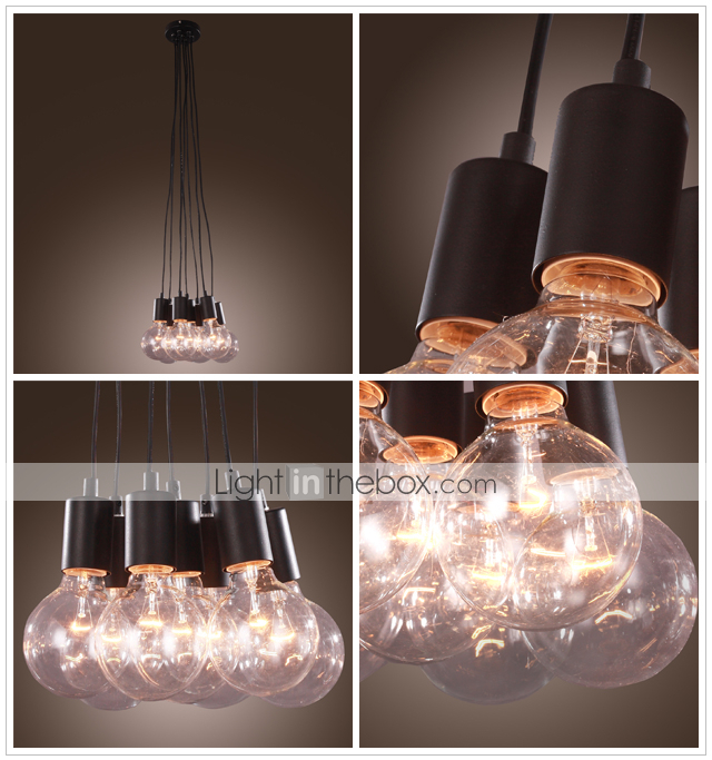 40w e27 minimalist modern pendant light lamp with 7 lights