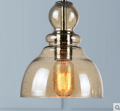 40w retro loft style edison pendant light with glass lampshade,lamparas industrial vintage