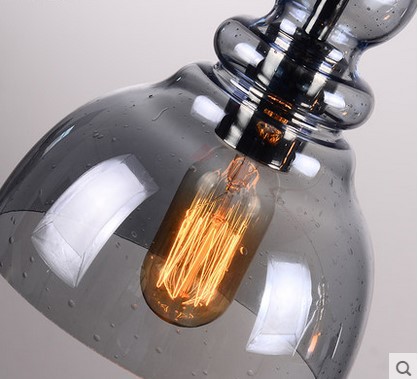 40w retro loft style edison pendant light with glass lampshade,lamparas industrial vintage